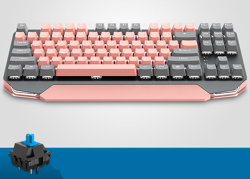 Machenike Gaming Keyboard K7 Wireless keyboard Pink Mechanical Keyboard 87 key Bluetooth 3.0 Black Switch Blue Switch keybaord