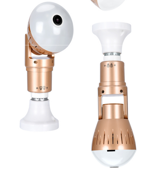 Bulb lamp wifi ip camera 1080p wireless Panoramic 360 fish eye 2mp smart home security lighting cctv . surveillance ip cameras