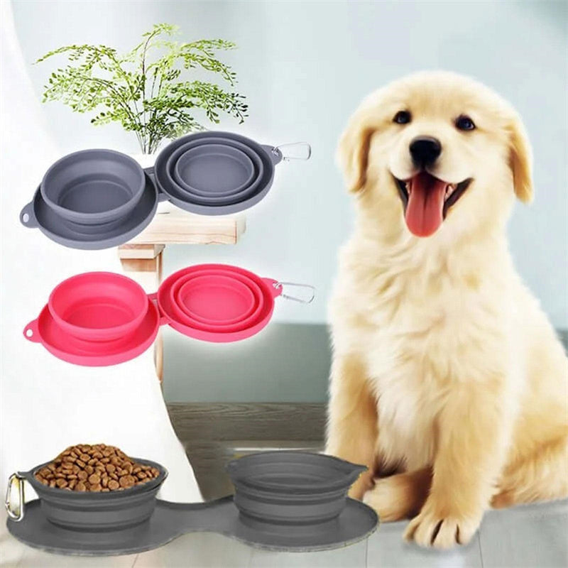 Double Bowl Pet Feeding Bowl Pets