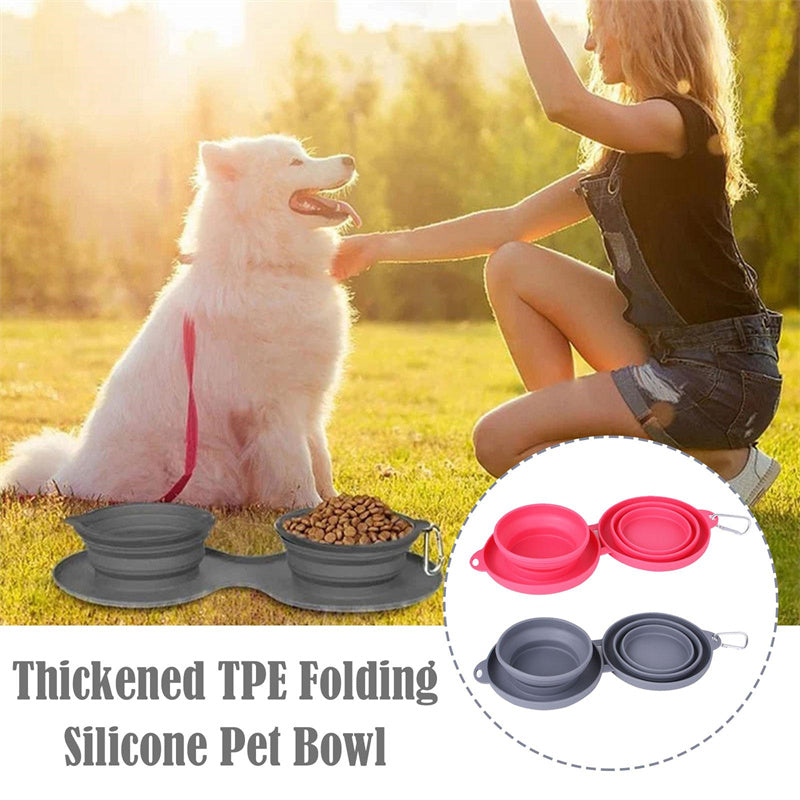 Double Bowl Pet Feeding Bowl Pets